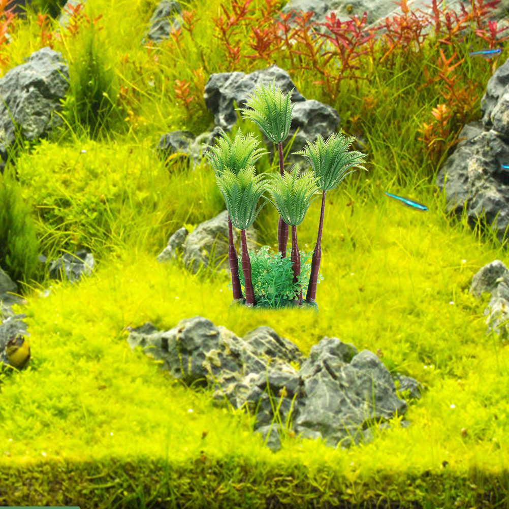 Planted Aquarium Materials - 2Pcs Vivid Plastic Aquarium Plants Lifelike