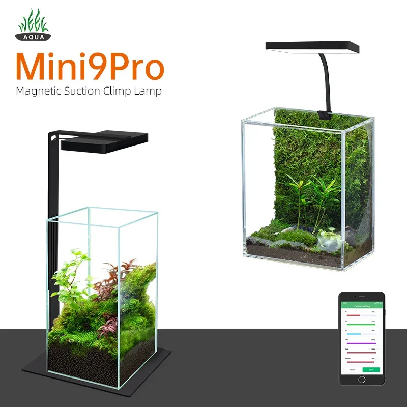 Aquarium Plant Display - WEEK AQUA Mini 9 Pro USB