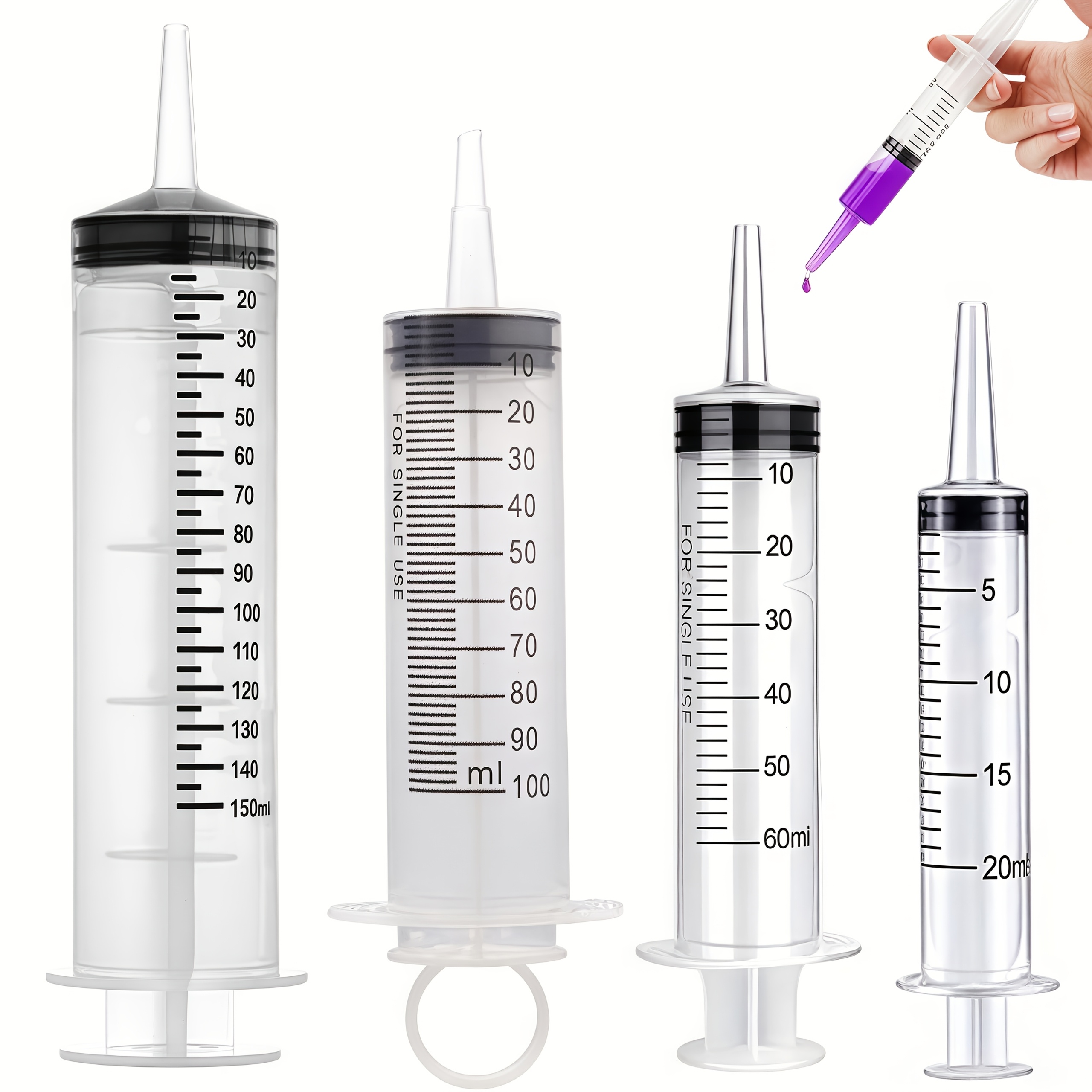 Aquarium Plant Lab - 20ml/60ml/100ml/150ml syringe, plastic syringe, for scientific