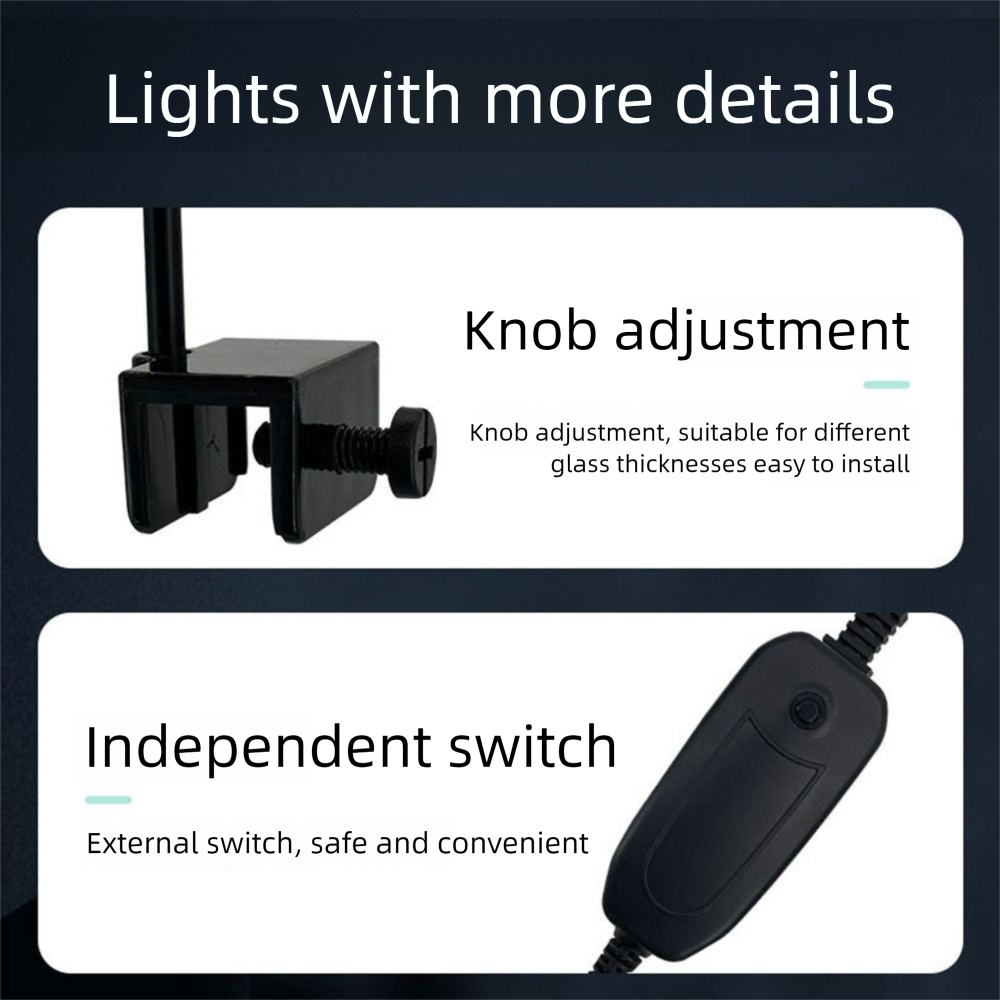 3 Color Modes Mini Clip-on Aqu - Aquarium Plant Display reseña y precio