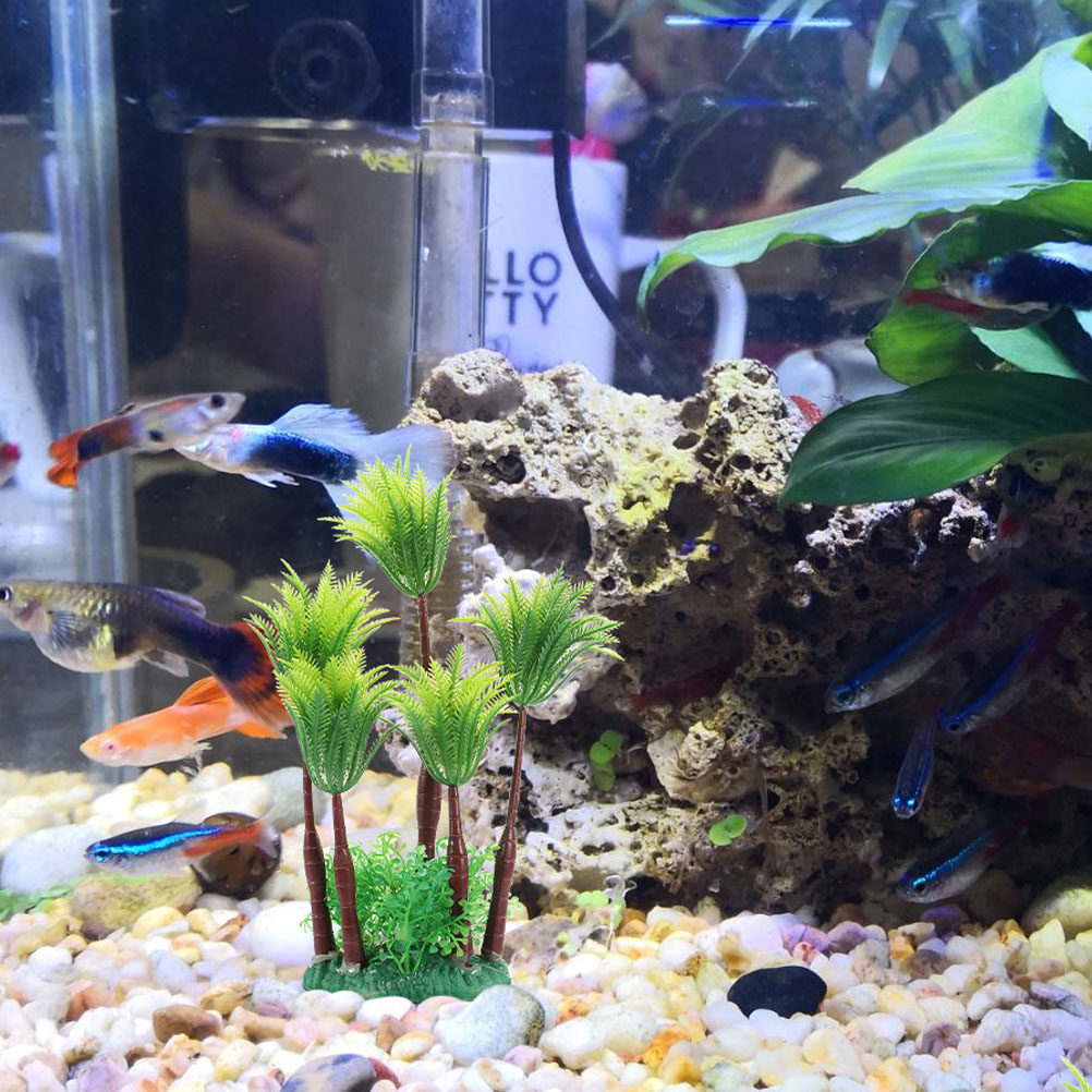2Pcs Vivid Plastic Aquarium Pl - Planted Aquarium Materials reseña y precio