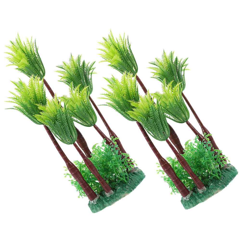 2Pcs Vivid Plastic Aquarium Pl - Planted Aquarium Materials reseña y precio