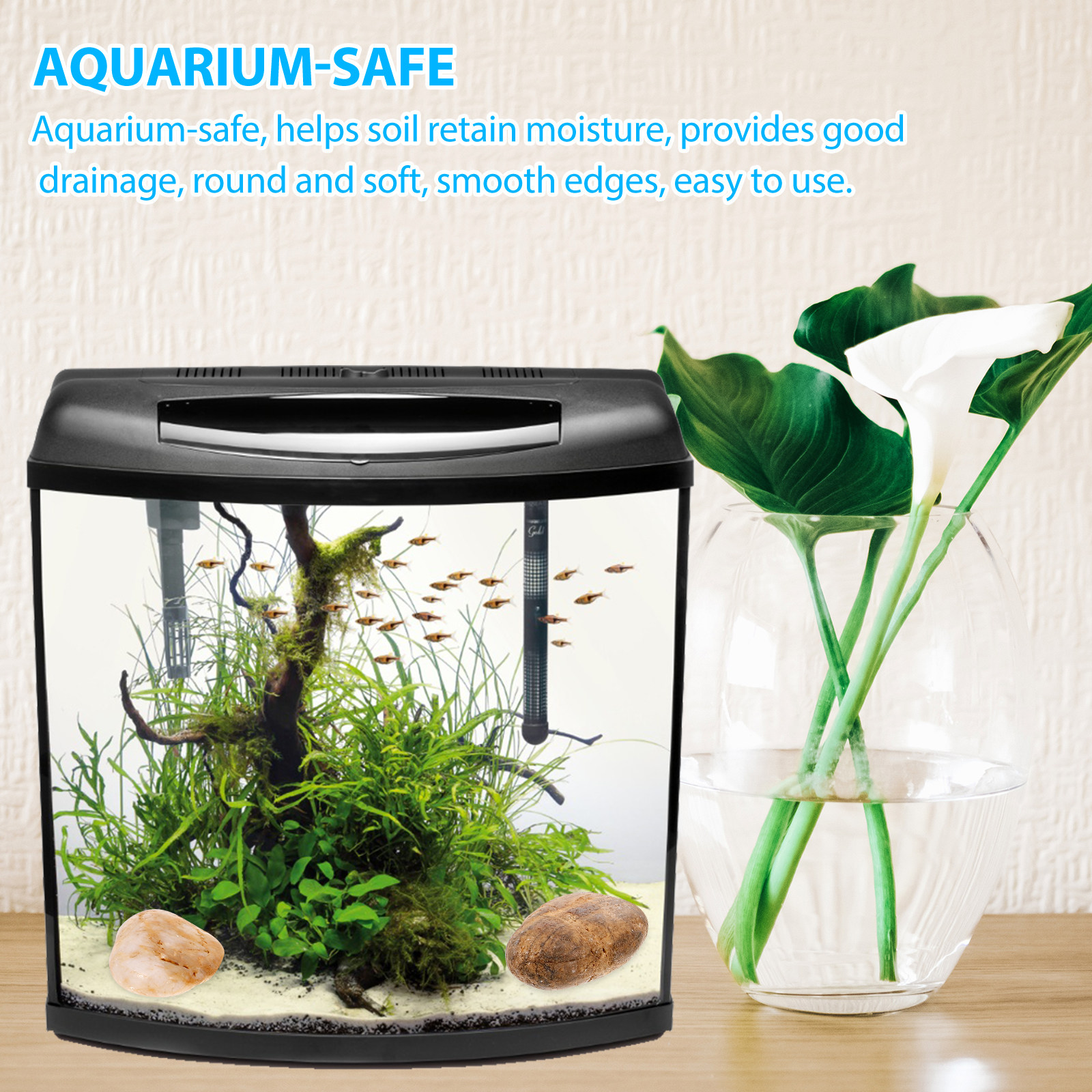 1Set Aquarium Pebbles Natural  - Aquarium Planted Tank reseña y precio