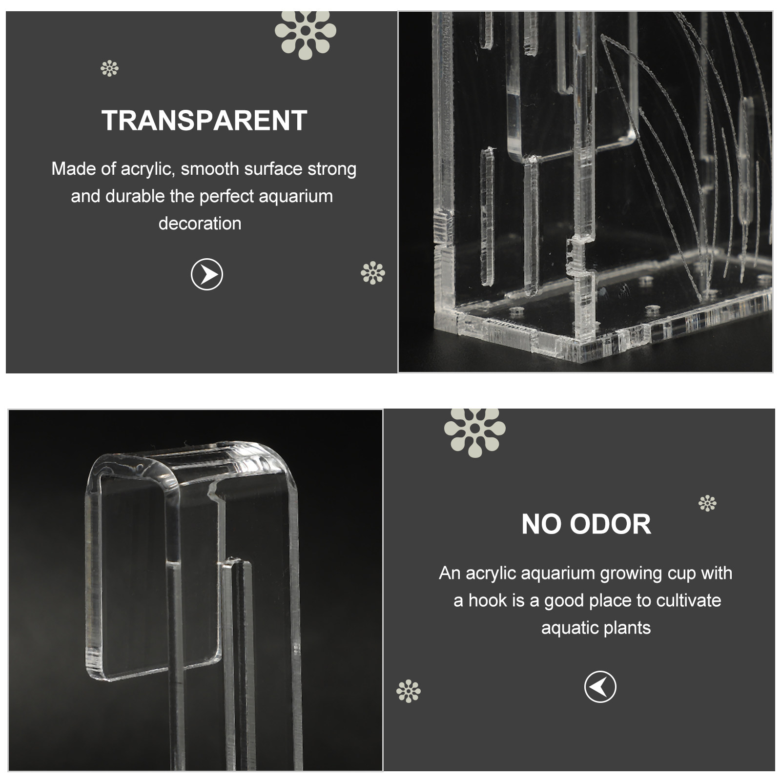 Transparent Water Plant Cup Du - Planted Aquarium Materials reseña y precio