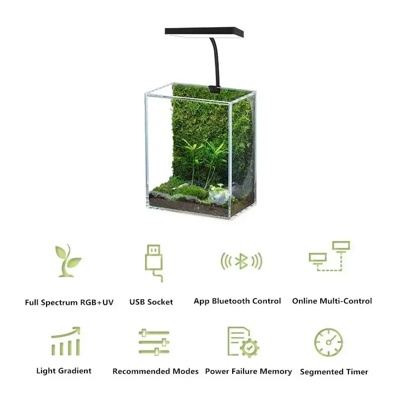WEEK AQUA Mini 9 Pro USB Nano  - Aquarium Plant Display reseña y precio