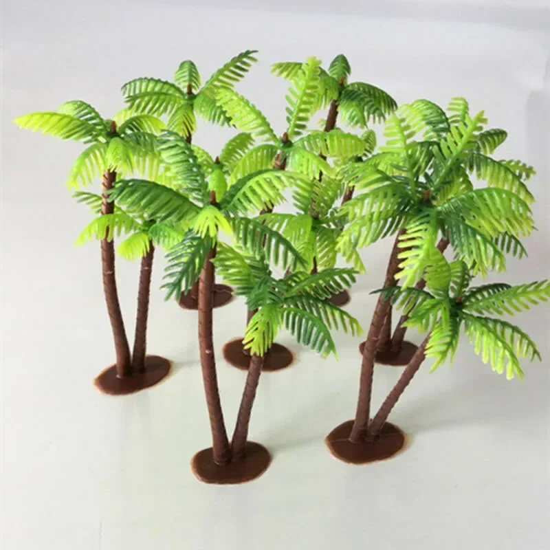5Pcs Mini Plastic Coconut Palm - Planted Aquarium Equipment reseña y precio