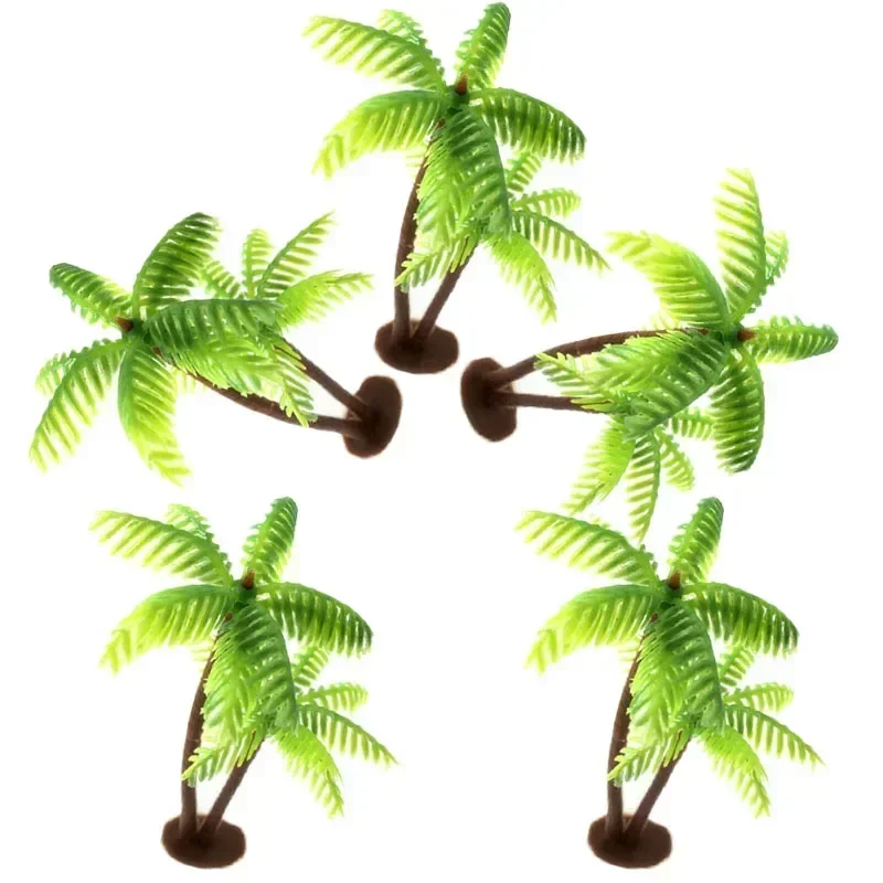 5Pcs Mini Plastic Coconut Palm - Planted Aquarium Equipment reseña y precio